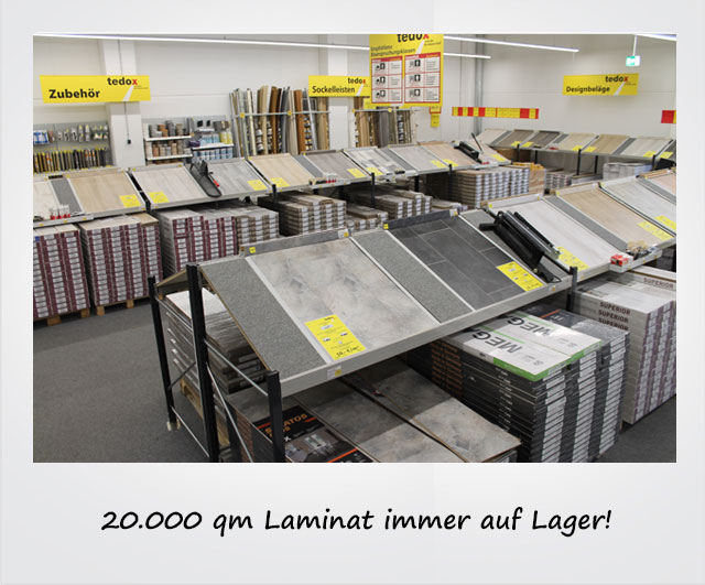 20.000 qm Laminat immer auf Lager