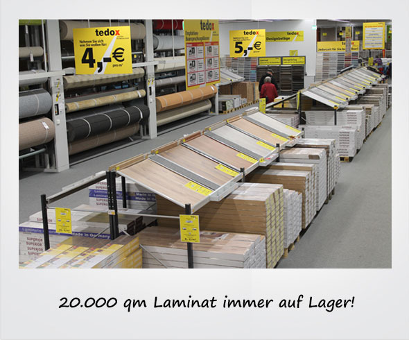 20.000 qm Laminat immer auf Lager