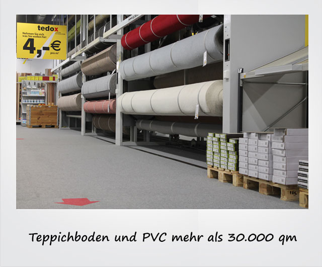 Teppichboden und PVC mehr als 30.000 qm