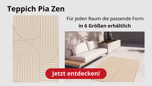 Outdoor-Teppich PIA Zen, in 6 Größen erhältlich– Jetzt online reservieren & in Ihrer teox-Filiale abholen!