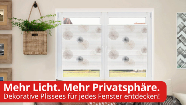 Mehr Licht, mehr Privatsph&auml;re: dekorative Plissees f&uuml;r jedes Fenster bei tedox entdecken!