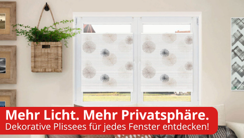 Mehr Licht, mehr Privatsph&auml;re: dekorative Plissees f&uuml;r jedes Fenster bei tedox entdecken!