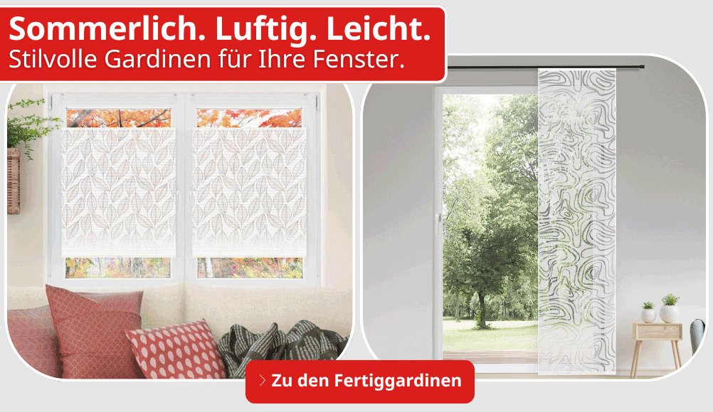 Sommerlich, luftig, leicht: stilvolle Gardinen f&uuml;r Ihre Fenster bei tedox entdecken