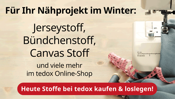 Nähmaschine mit Zubehör: Stoffe für Ihr Nähprojekt im Winter günstig bei tedox bestellen