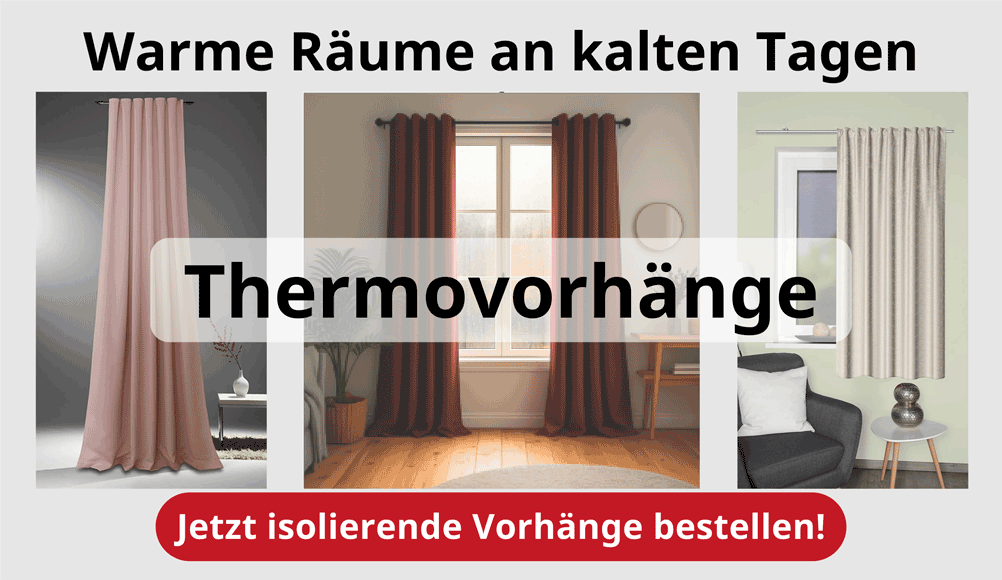 Raumbilder Thermovorhänge: Warme Räume an kalten Tagen mit isolierenden Vorhängen von tedox!