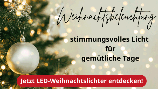 Stimmungsvolles Licht am geschmückten Weihnachtsbaum – Weihnachtsbeleuchtung bei tedox kaufen und gemütliche Festtage erleben!